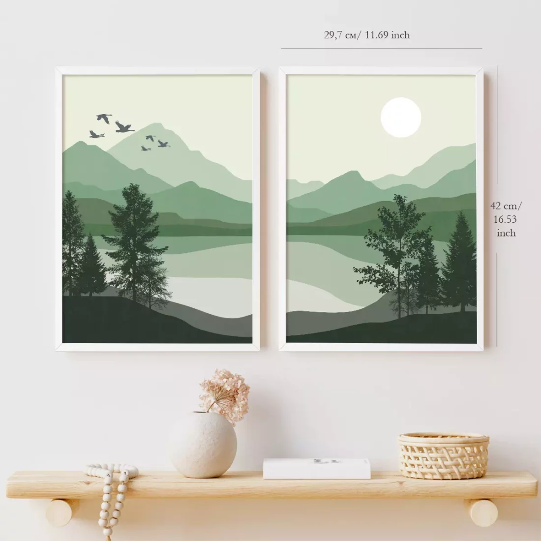 poster set of 2 mountains