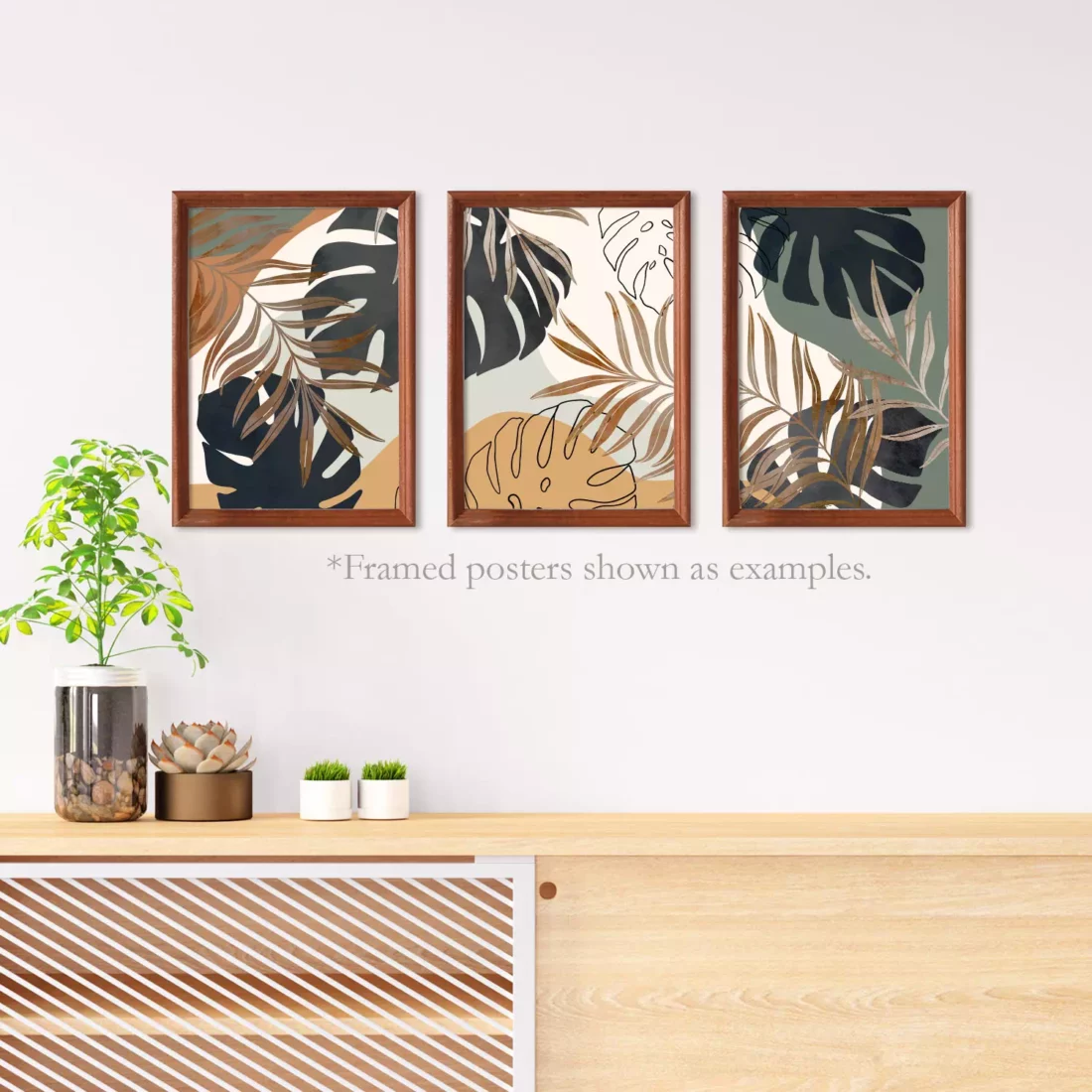 posters a3 monstera abstract set of 3 art