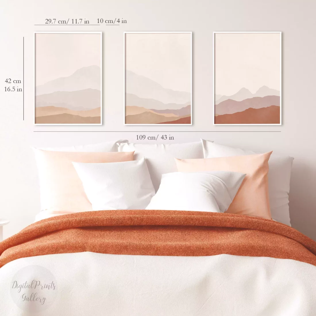 neutral wall decor mountain landscape art posters