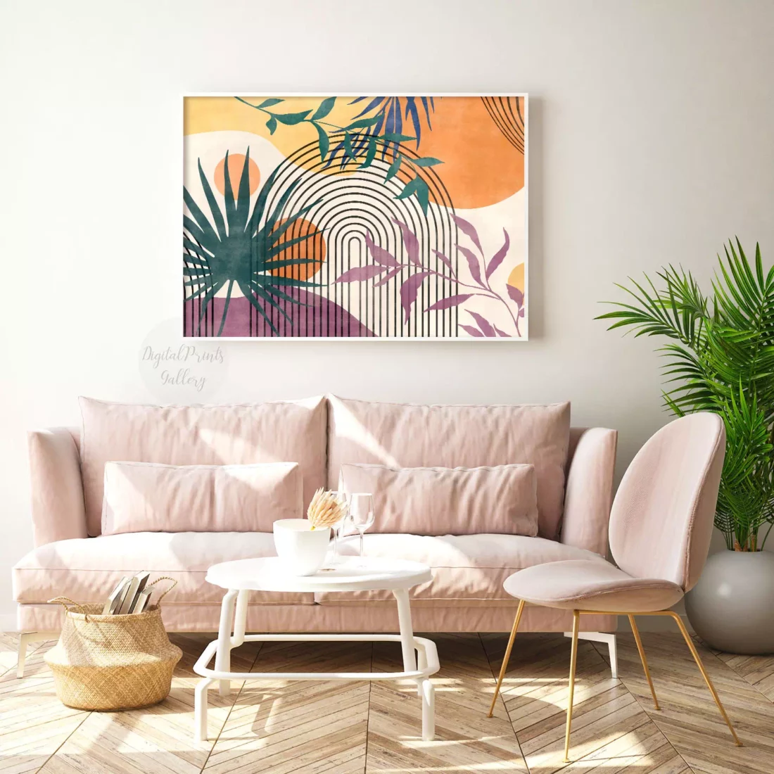 tropical wall art, boho chic wall decor living room above bed